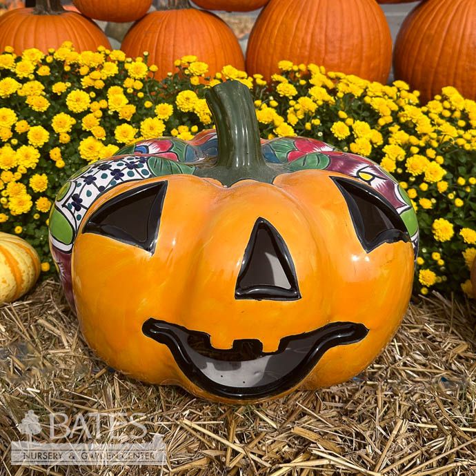 Lantern Squat Pumpkin /Jack O Lantern 14x11 Talavera