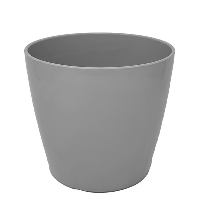 Pot 10&quot; Gray Solid Bamboo Self Watering TDI