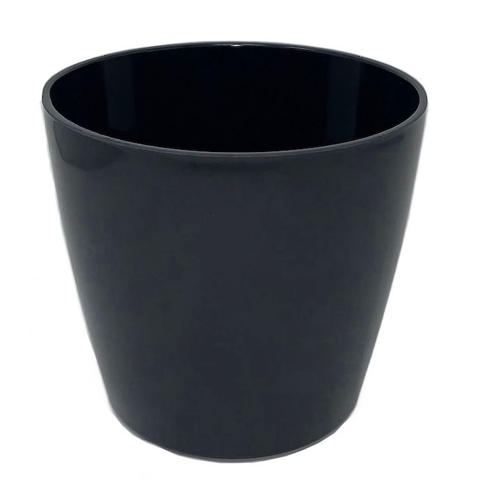 Pot 10&quot; Black Solid Bamboo Self Watering TDI