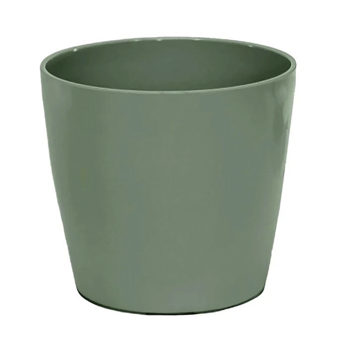 Pot 10&quot; Sage Green Solid Bamboo Self Watering TDI