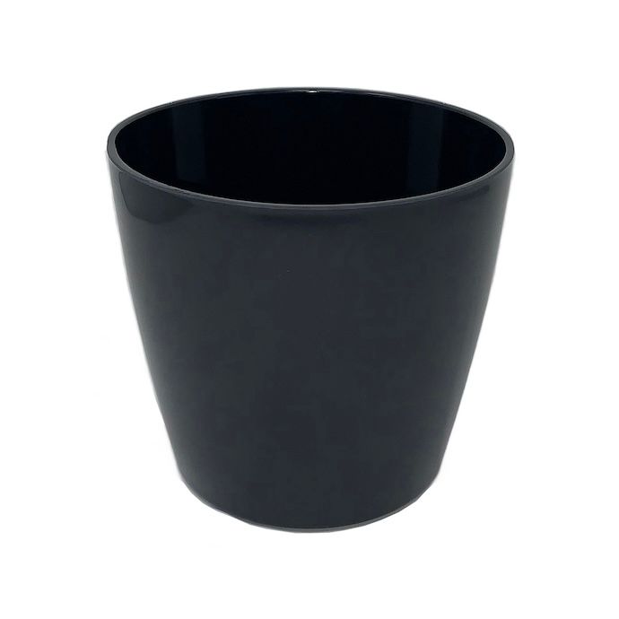 Pot 5&quot; Black Solid Bamboo Self Watering TDI