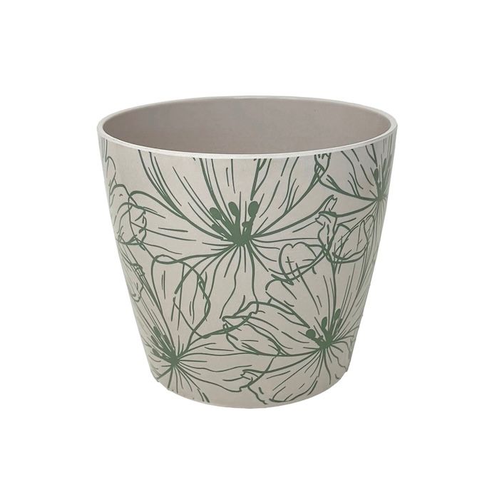 Pot 5&quot; Green Flower Bamboo Self Watering TDI