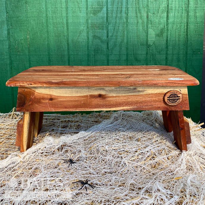 Plant Stand / Step Table Natural Cedar 18x7h  Cedar - Locally Made