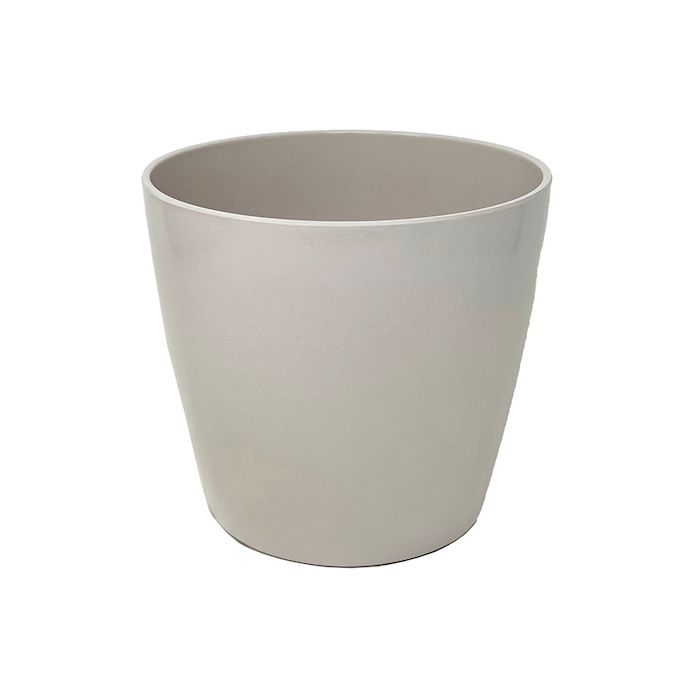 Pot 7&quot; Cream Solid Bamboo Self Watering TDI
