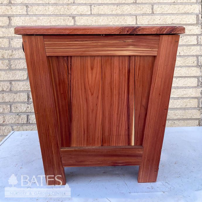 Pot Natural Cedar Square Taper 16&quot;  Cedar Planter - Locally Made