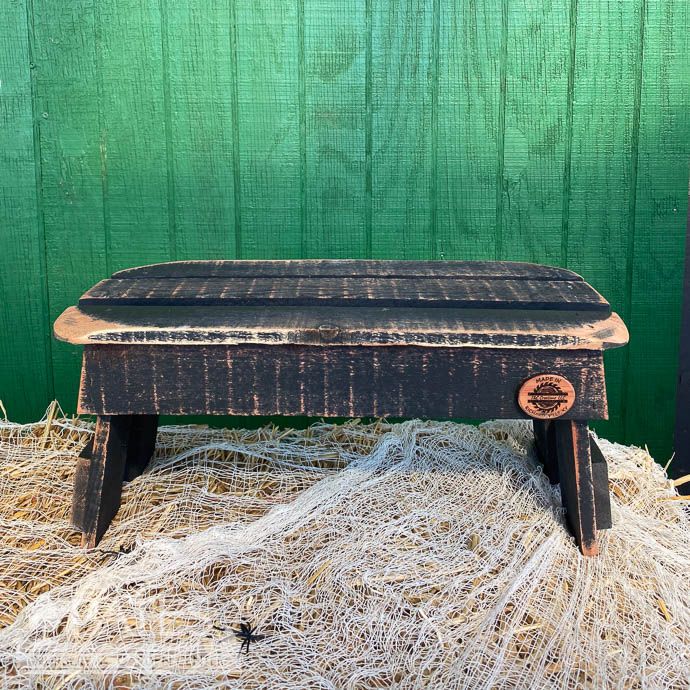 Plant Stand / Step Table Black Rustic 18x7h  Cedar - Locally Made