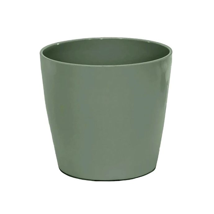 Pot 7&quot; Sage Green Solid Bamboo Self Watering TDI