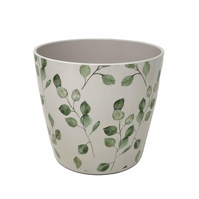 Pot 7&quot; Green Leaves Bamboo Self Watering TDI