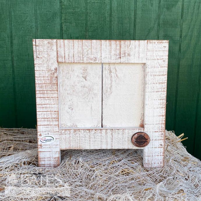 Pot 10&quot; White Rustic Square Cedar Planter - Locally Made