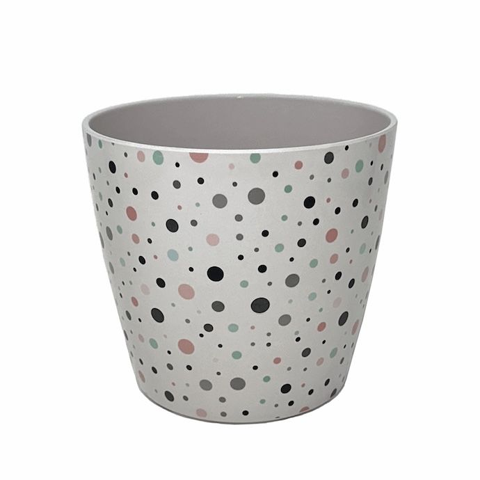 Pot 7&quot; Dots Bamboo Self Watering TDI