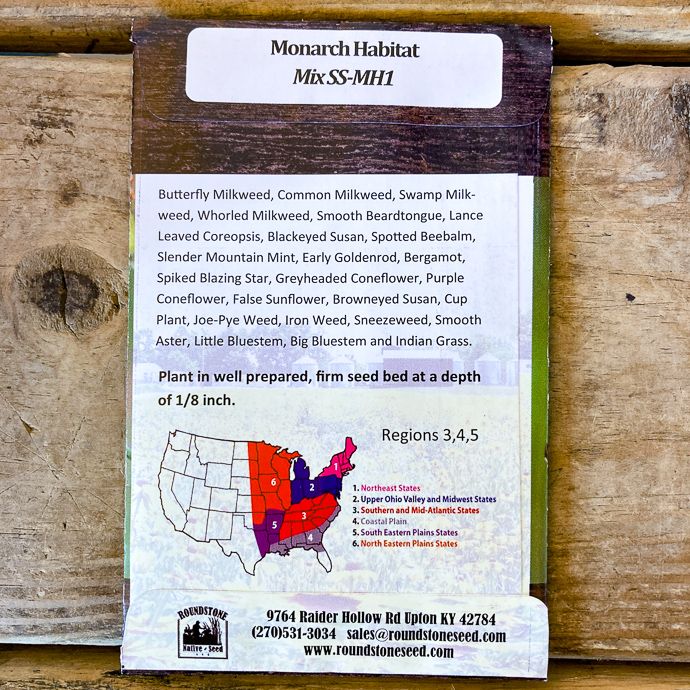 Seed Monarch Habitat Seed Mix SS-MH1 - Roundstone Native (TN)