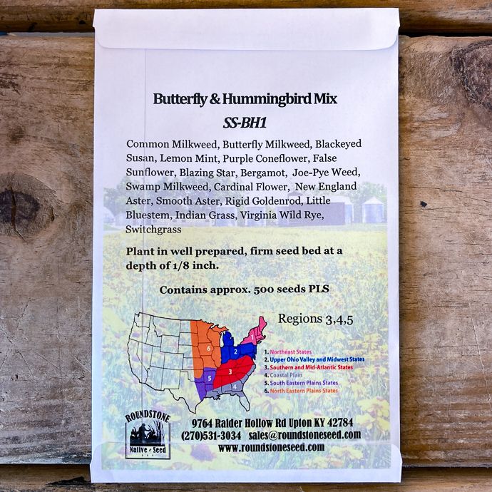 Seed Southern Butterfly and Hummingbird Mix SS-BH1 - Roundstone Native (TN)