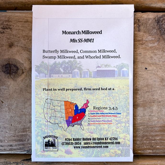 Seed Monarch Milkweed Seed Mix SS-MM1 - Roundstone Native (TN)