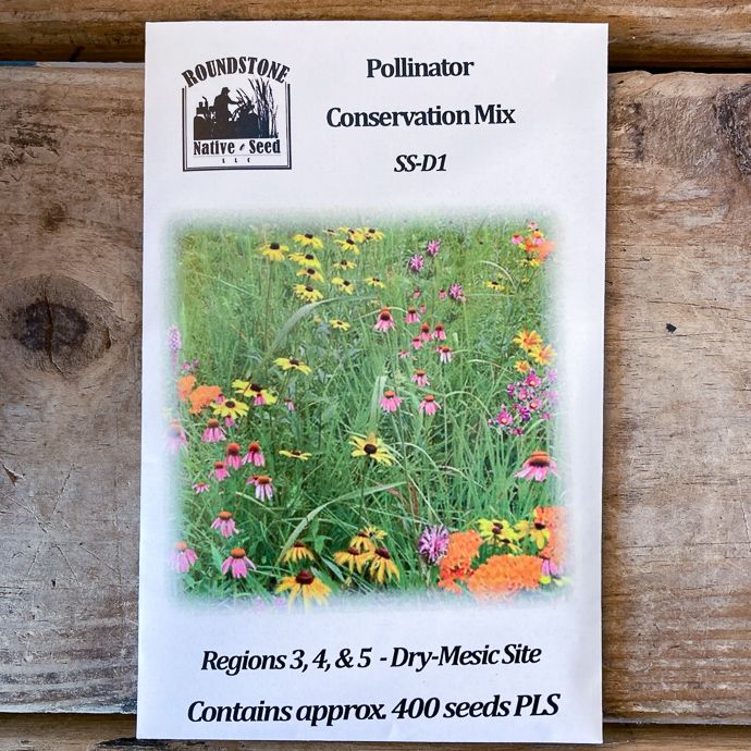 Seed Southern Pollinator Conservation Mix for Dry SS-D1 - Roundstone Native (TN&amp;R)