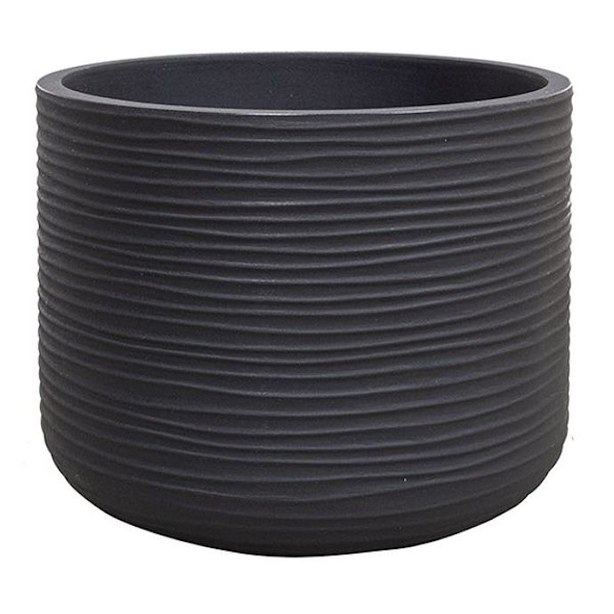 Pot  Lagoon Rd Bottom Cylinder w/Multi Lines Lrg 21.75x17 Lead Lt Wt Japi