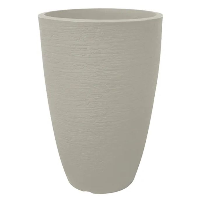 Pot Modern Tall Conic Planter Sml 14.5x21.75 Sandstone Lt Wt Japi