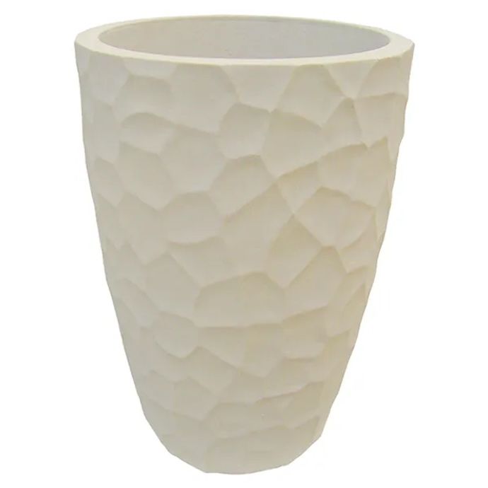 Pot Prisma Tall Conic Planter Lrg 20.75x30 Sandstone Lt Wt Japi