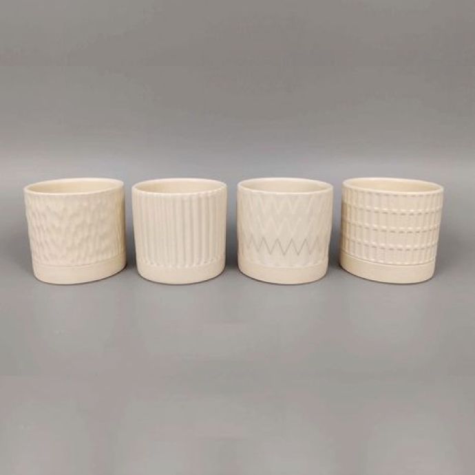 Pot Cylinder Asst Design 3x3 Cream
