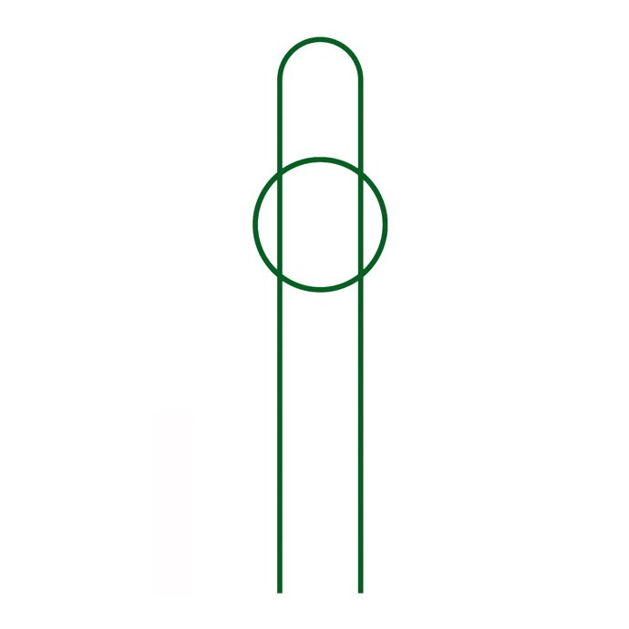 Pot Trellis Deco Hoop &amp; Circle Med  5.5x35 Green
