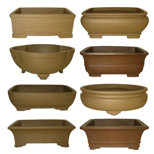 Pot Bonsai Unglazed 10x6.5x2.5 Asst Brown