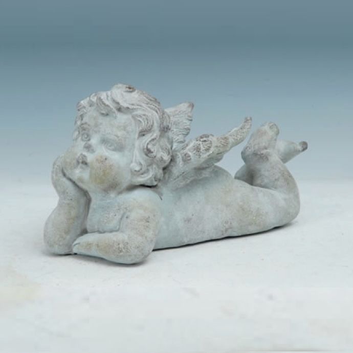 Statuary Angel/Cherub Laying Down 7H Cement