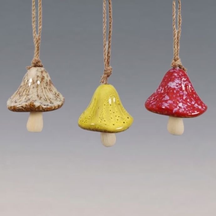 Wind Chime Mushroom Asst 6H
