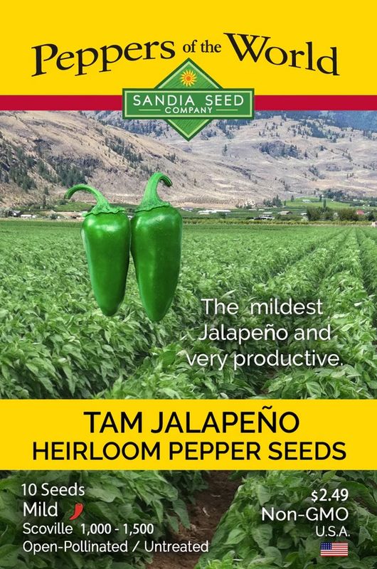 Seed Pepper Jalapeno TAM Heirloom Organic - Capsicum annuum
