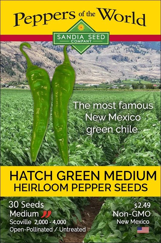 Seed Pepper Hatch Green Medium Big Jim Heirloom - Capsicum annuum