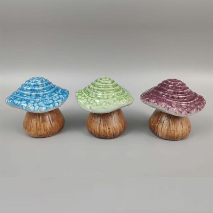 Figurine/Statuary Ring Top Mushroom 4.5x4 Asst