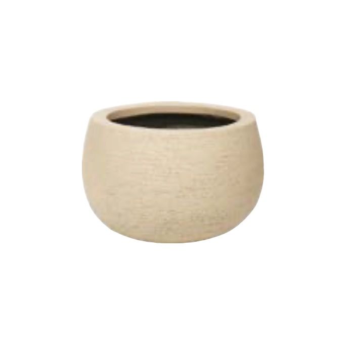 Pot Sandstone Low Bowl Planter Med 16.5x10 Sand Fiberglass