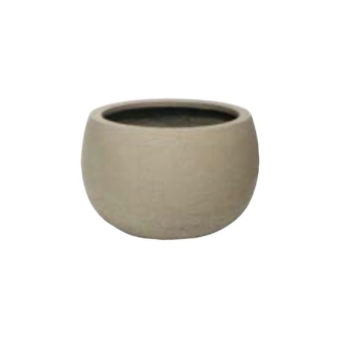 Pot Sandstone Low Bowl Planter Sml 11.8x7.5 Gray Fiberglass