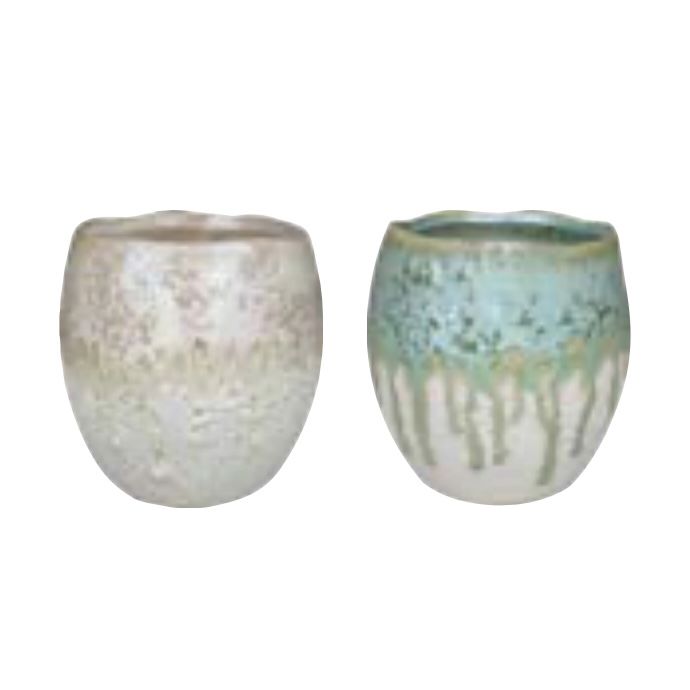 Pot Debra Egg Planter 5.8x62-Tone  Drips Asst