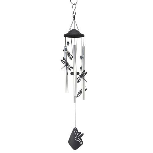 Wind Chime Silhouettes Dragonflies 34H Metal