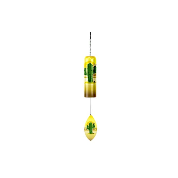 Wind Chime / Garden Bell Cactus 27H Metal/Resin