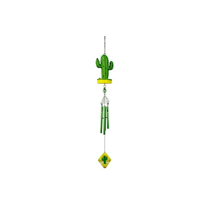 Wind Chime 3D Cactus 23.75H Metal/Resin