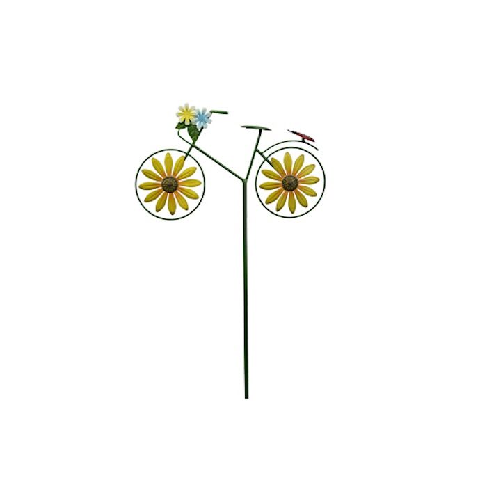 Wind Spinner / Garden Stake Sunflower Bicycle 45H Metal