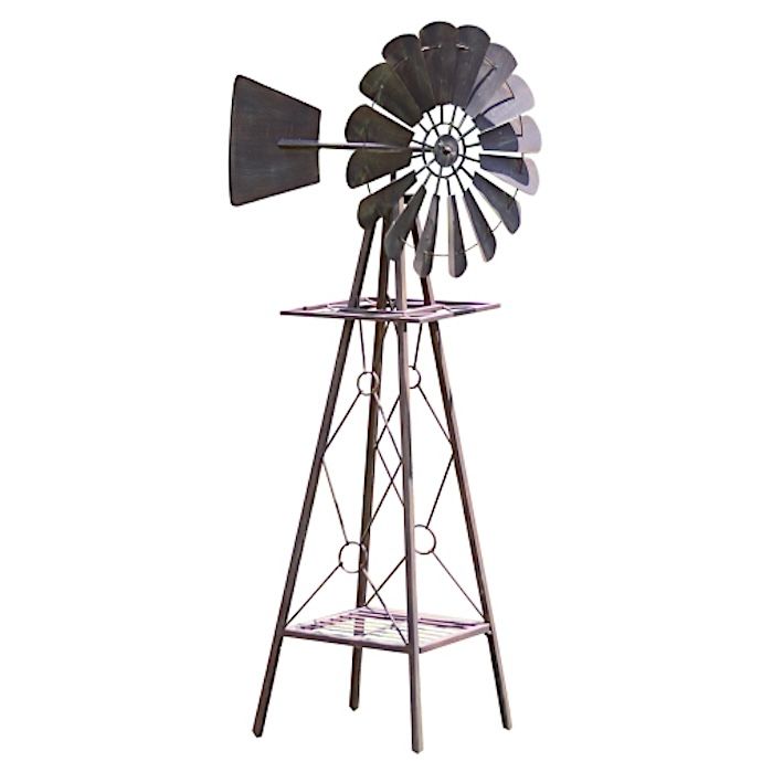 Obelisk Windmill Rustic 36x22.75x70H Metal