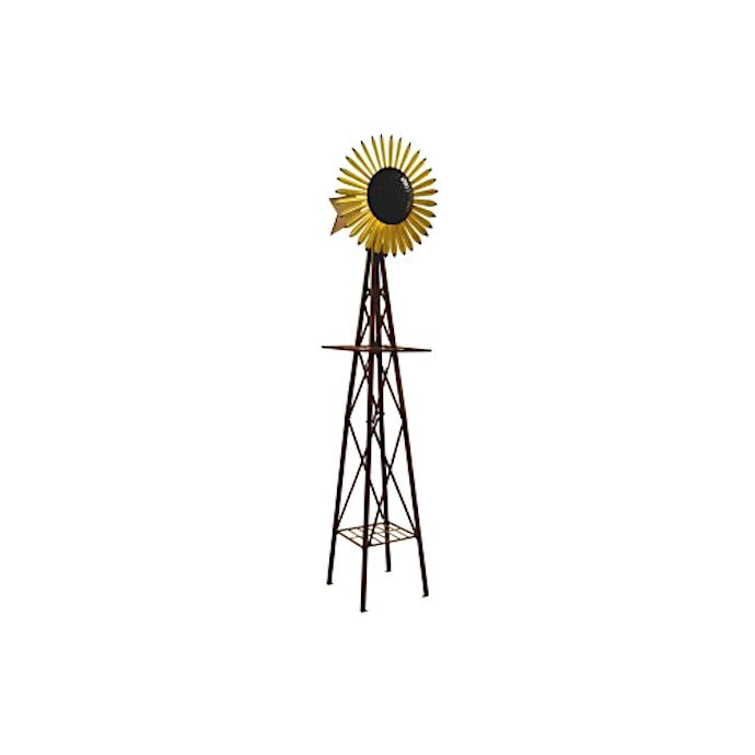Obelisk Windmill Sunflower XL 28x22.5x89H Metal