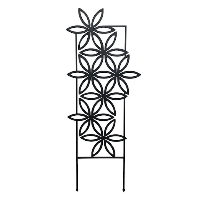 Trellis Daisy 23.5x60 Black Metal