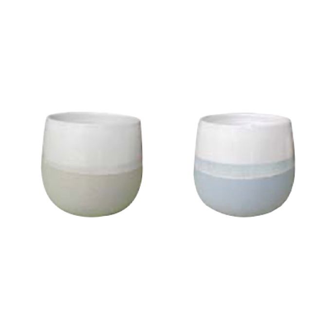 Pot Napa Planter 3-Tone Lrg 7.8x7 Asst