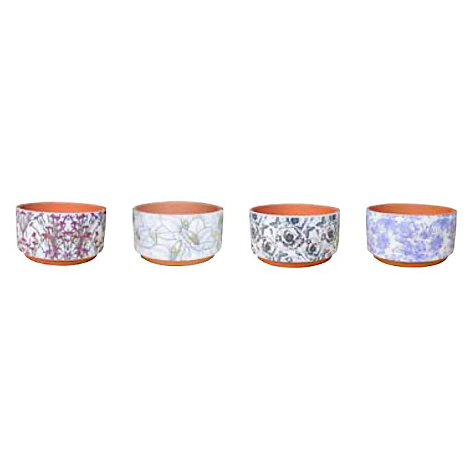 Pot Solan Straight Bowl w/Collar 7.8x7 Asst Patterns &amp; Colors