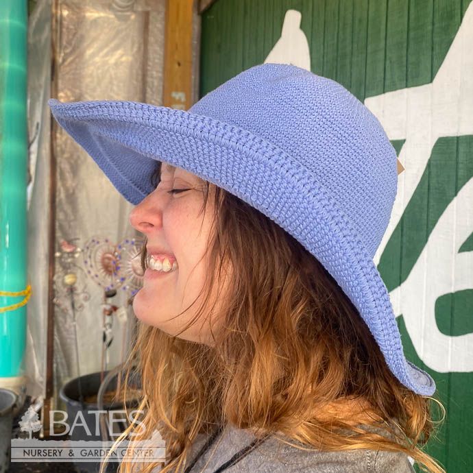 Garden Hat - One Size 100% Cotton Weave  UPF50  Blue/Periwinkle