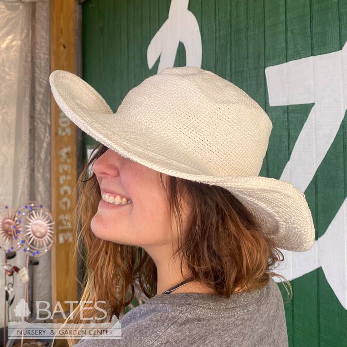 Garden Hat - One Size 100% Cotton Weave  UPF50  White/Natural