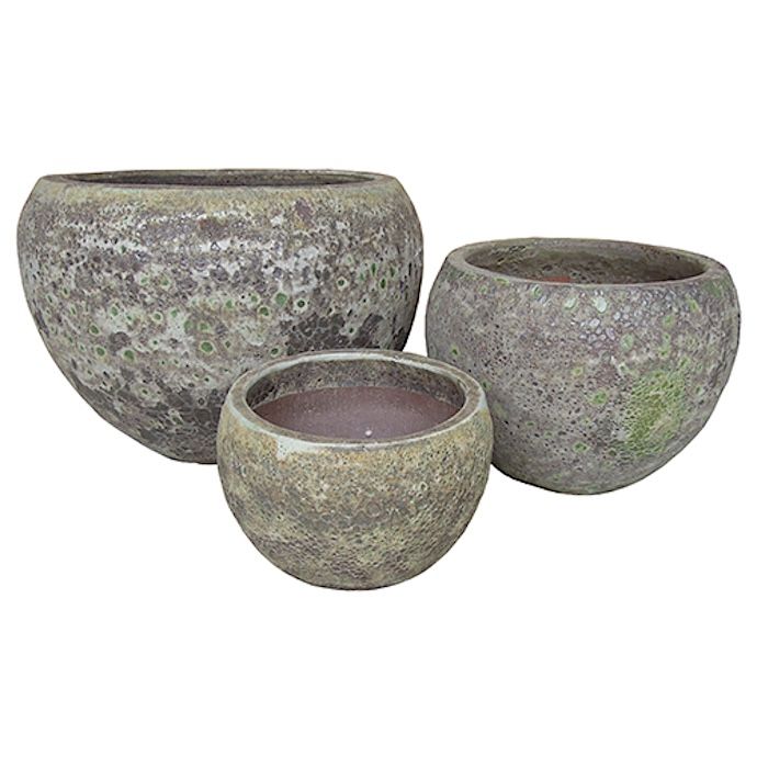 Pot Atlantis Linz Bowl Planter Med 16.5x11.8 Atlantis Dark Green