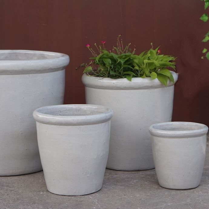 Pot Claudia Rolled Rim Lrg 20x19  Asst