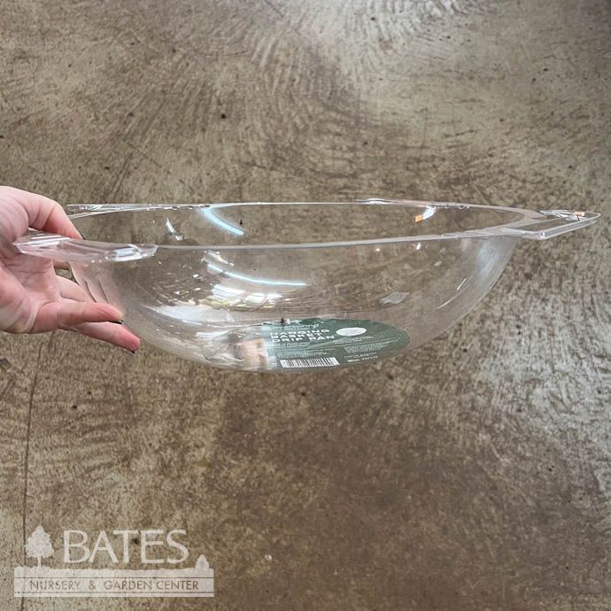 Saucer 12/14&quot; Clear Hanging Basket Drip Pan ROUND Bottom Plastic