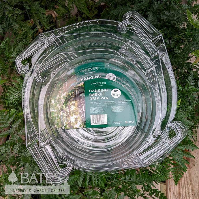 Saucer 10&quot; Clear Hanging Basket Drip Pan FLAT Bottom Plastic
