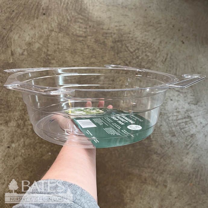Saucer 10&quot; Clear Hanging Basket Drip Pan FLAT Bottom Plastic