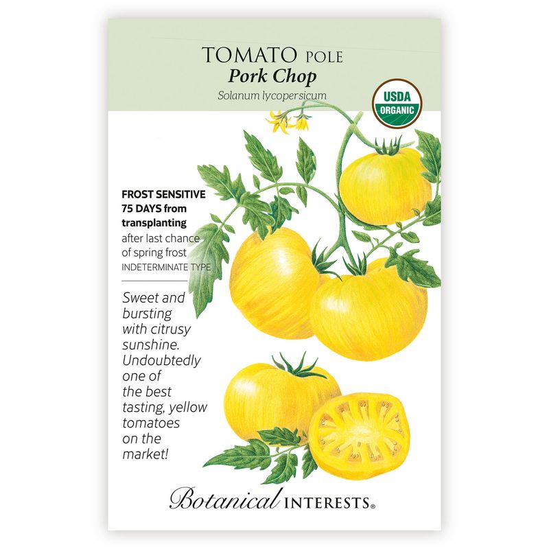 Seed Veg Tomato Pole Pork Chop Organic - Solanum lycopersicum