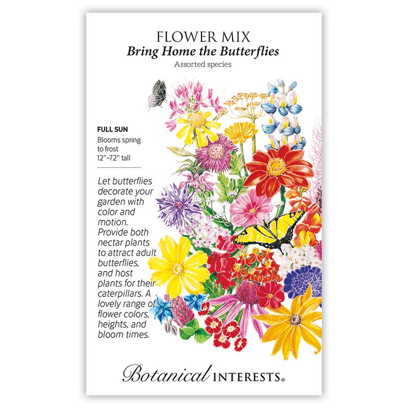 Seed Flower Mix Bring Home the Butterflies - assorted - Lrg Pkt